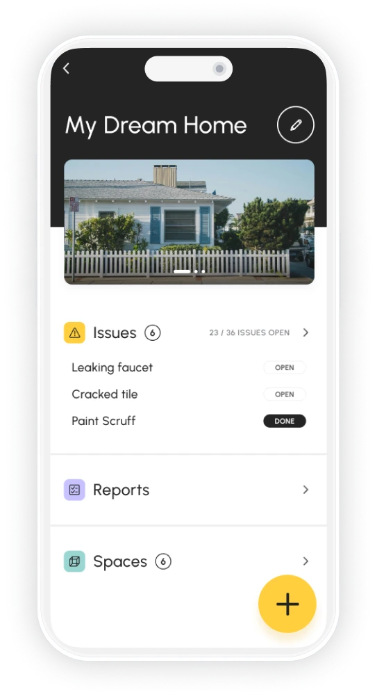 Checka project dashboard showing issues list